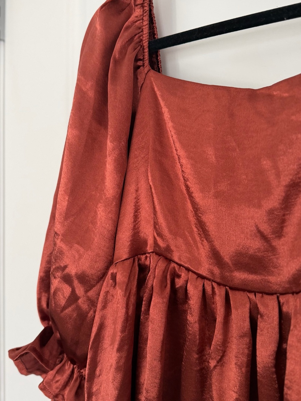 Pinkblush Maternity Pregnancy dress Fall Baby Shower satin size Small stretchy - Picture 6 of 14